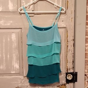 Women's New York & Company Layered Spaghetti Top